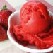 Homemade Frozen Strawberry Sorbet